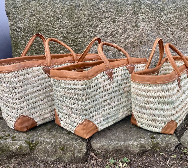 Přírodní košík hranatý velký